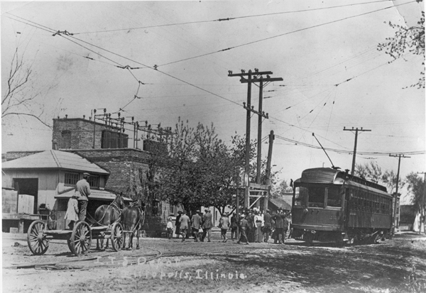 Eastbound  ITS #221 at Illiopolis in 1907